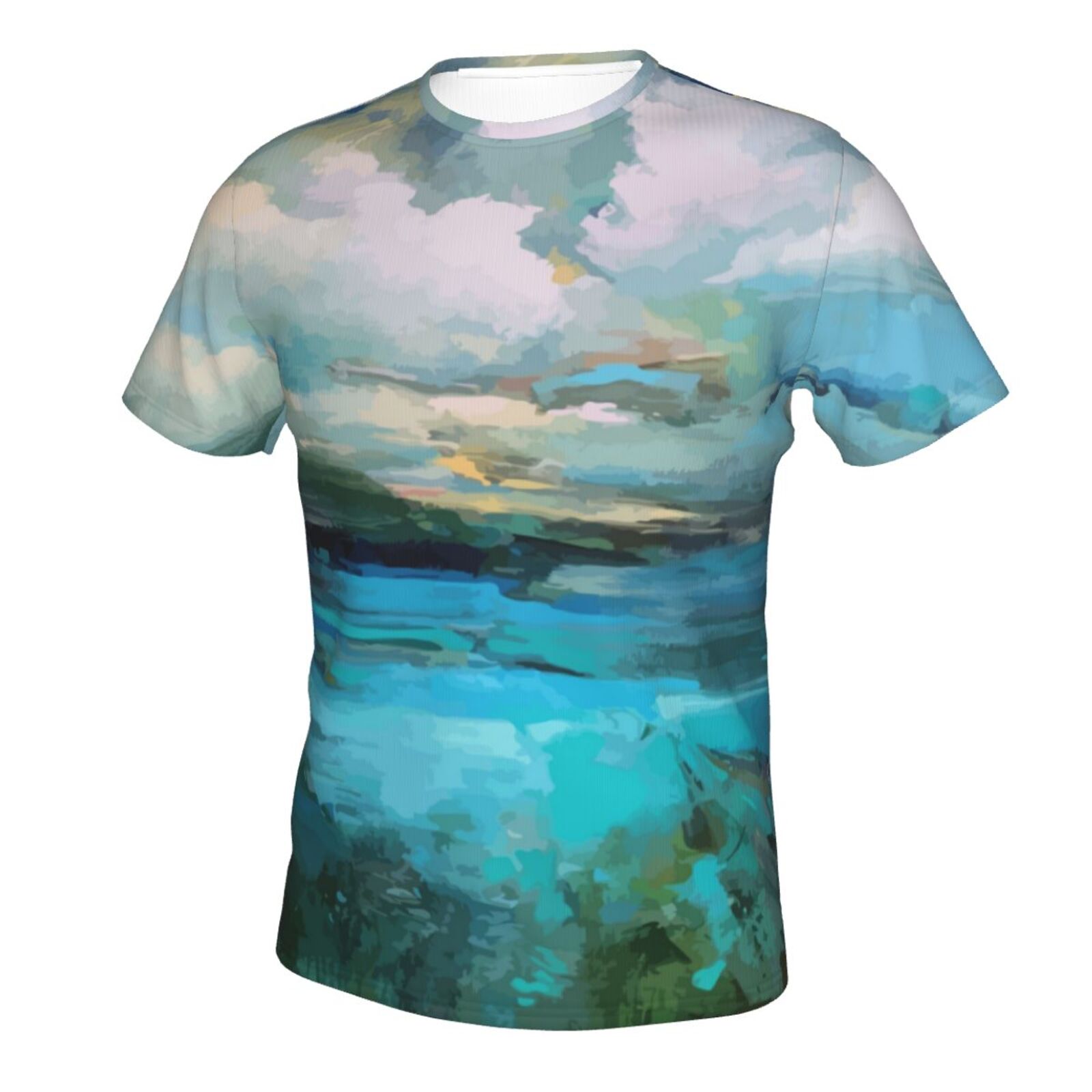 Clouds Over The Lake Schilderen Elementen Klassiek T-shirt