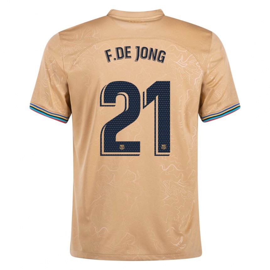 Kinderen Frenkie Jong #21 Uitshirt Uittenue T-Shirt