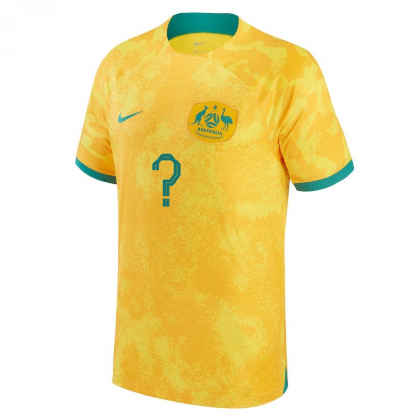 Kinderen Australisch Uw Naam #0 Gouden Thuisshirt Thuistenue 22-24 T-shirt