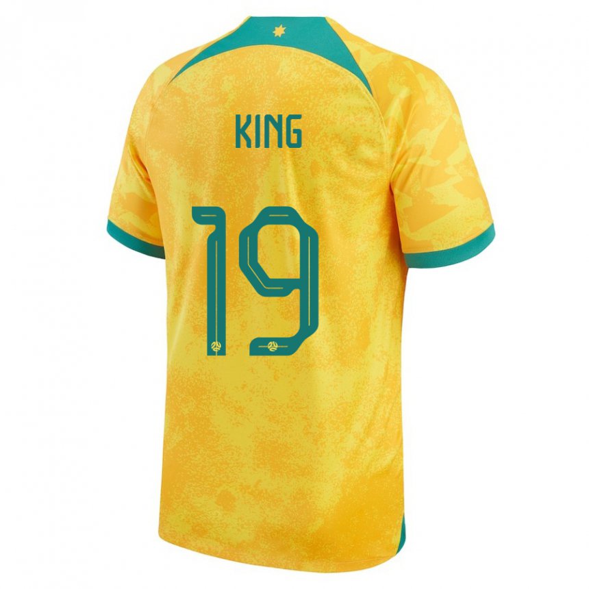 Kinderen Australisch Joel King #19 Gouden Thuisshirt Thuistenue 22-24 T-shirt