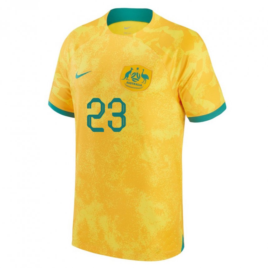 Kinderen Australisch Tom Rogic #23 Gouden Thuisshirt Thuistenue 22-24 T-shirt