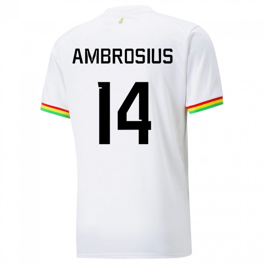 Kinderen Ghanees Stephan Ambrosius #14 Wit Thuisshirt Thuistenue 22-24 T-shirt