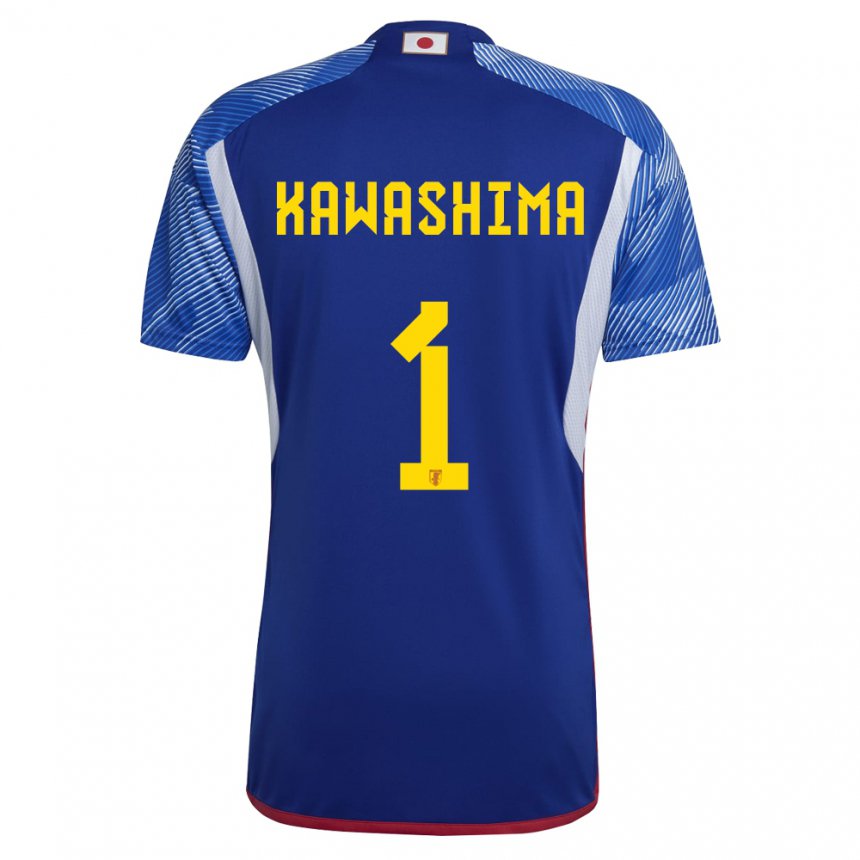 Kinderen Japans Eiji Kawashima #1 Koningsblauw Thuisshirt Thuistenue 22-24 T-shirt