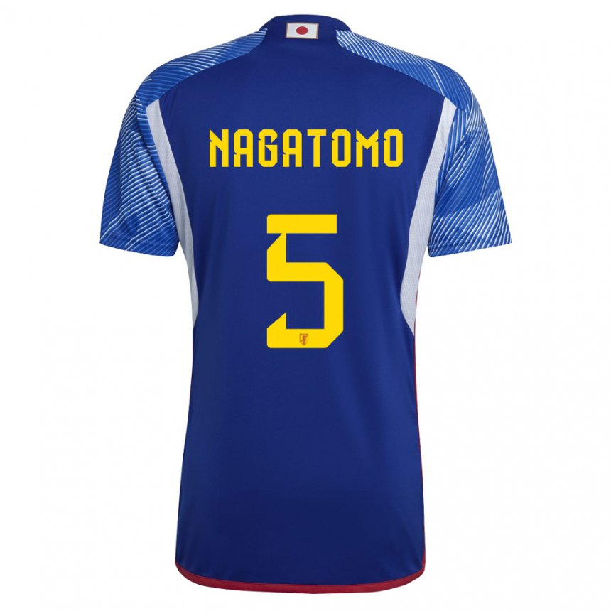 Kinderen Japans Yuto Nagatomo #5 Koningsblauw Thuisshirt Thuistenue 22-24 T-shirt