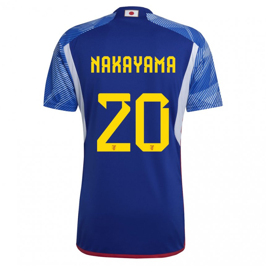 Kinderen Japans Yuta Nakayama #20 Koningsblauw Thuisshirt Thuistenue 22-24 T-shirt