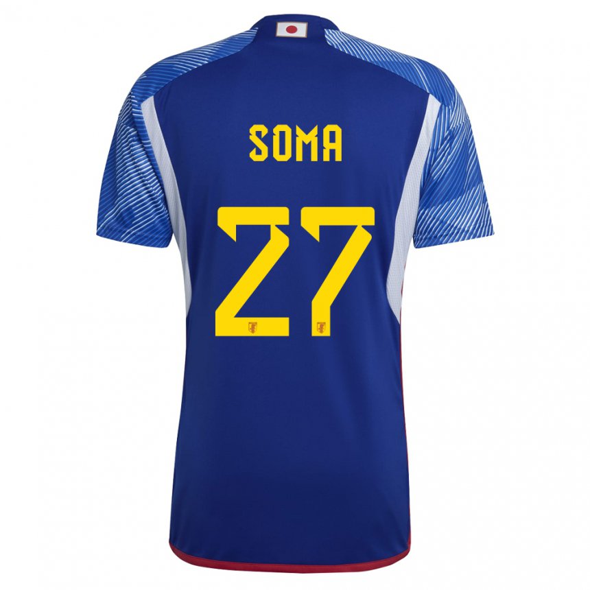 Kinderen Japans Yuki Soma #27 Koningsblauw Thuisshirt Thuistenue 22-24 T-shirt