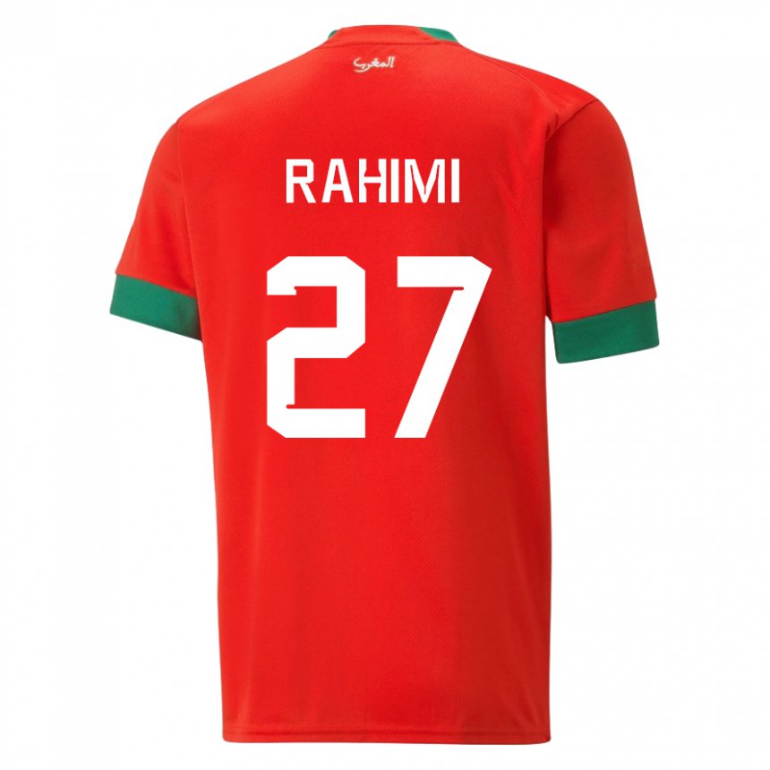 Kinderen Marokkaans Soufiane Rahimi #27 Rood Thuisshirt Thuistenue 22-24 T-shirt