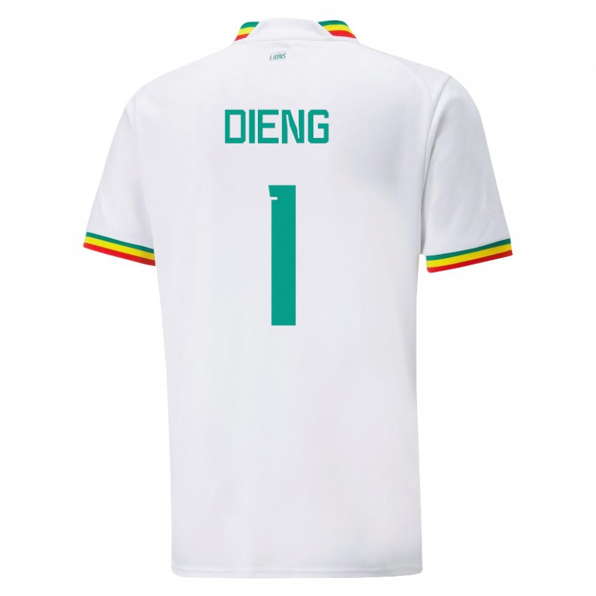 Kinderen Senegalees Timothy Dieng #1 Wit Thuisshirt Thuistenue 22-24 T-shirt