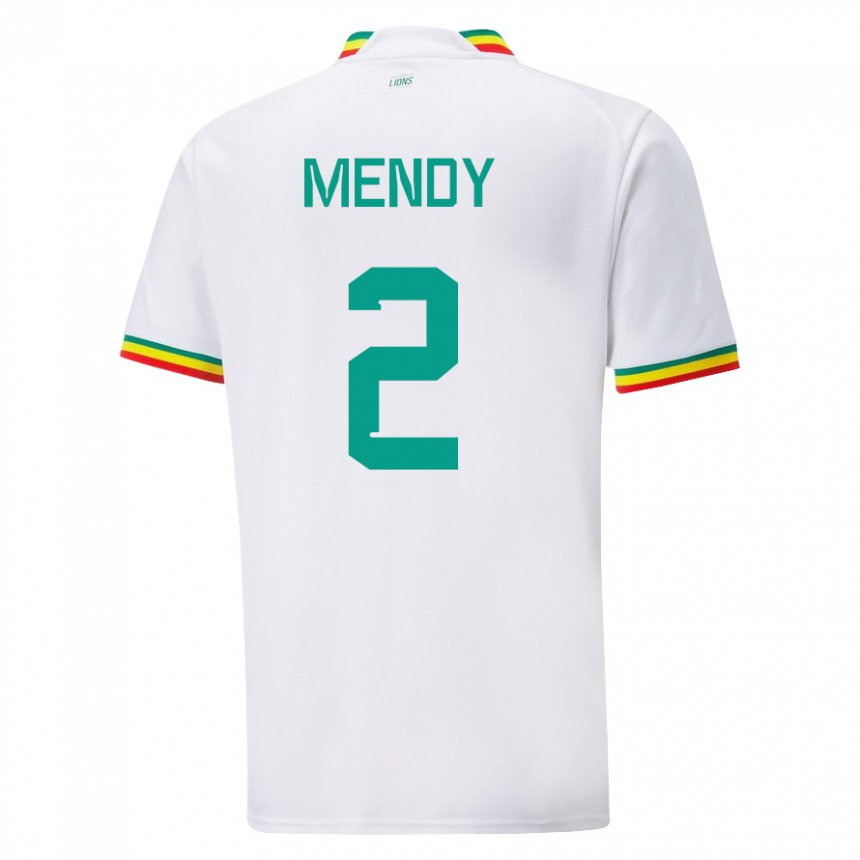 Kinderen Senegalees Formose Mendy #2 Wit Thuisshirt Thuistenue 22-24 T-shirt