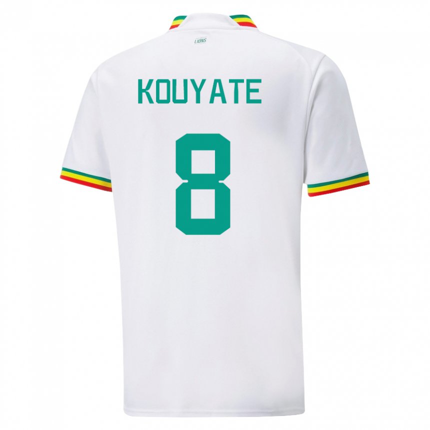 Kinderen Senegalees Cheikhou Kouyate #8 Wit Thuisshirt Thuistenue 22-24 T-shirt