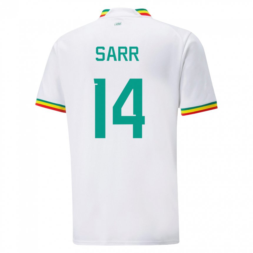 Kinderen Senegalees Pape Sarr #14 Wit Thuisshirt Thuistenue 22-24 T-shirt