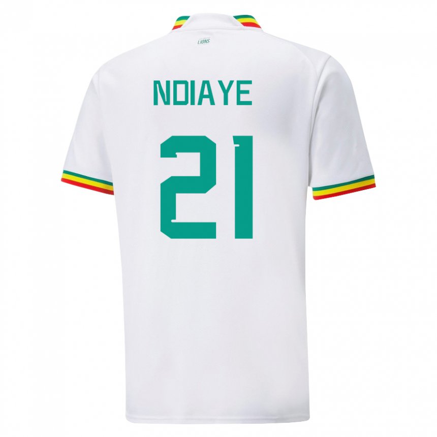 Kinderen Senegalees Iliman Ndiaye #21 Wit Thuisshirt Thuistenue 22-24 T-shirt