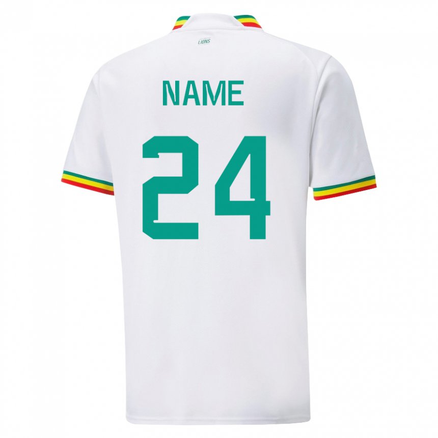 Kinderen Senegalees Moustapha Name #24 Wit Thuisshirt Thuistenue 22-24 T-shirt