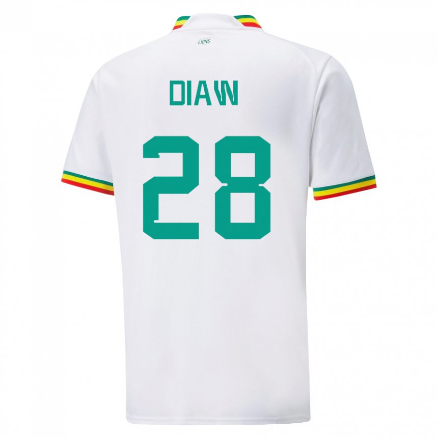 Kinderen Senegalees Mory Diaw #28 Wit Thuisshirt Thuistenue 22-24 T-shirt