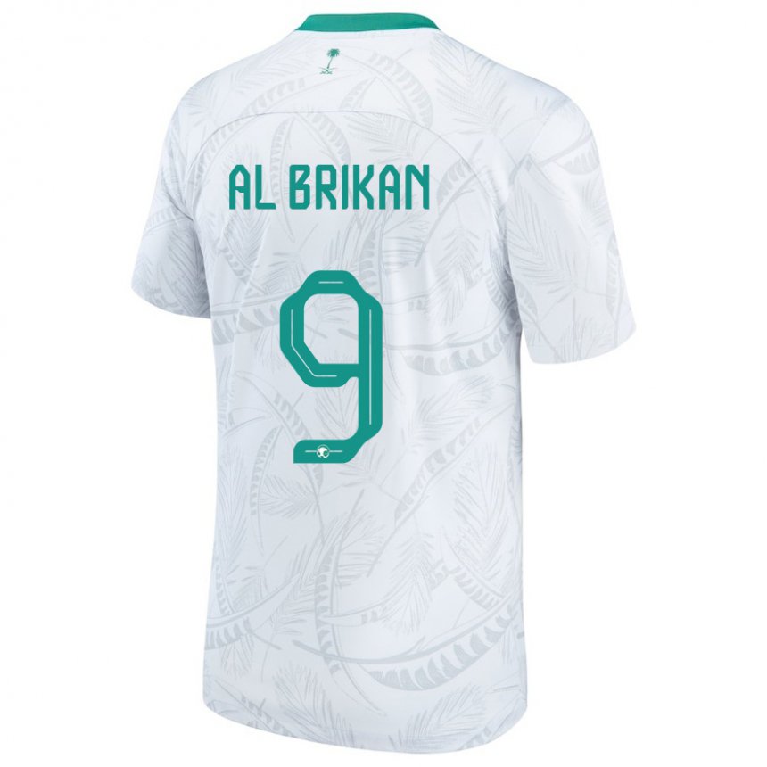 Kinderen Saoedi-arabisch Feras Al Brikan #9 Wit Thuisshirt Thuistenue 22-24 T-shirt