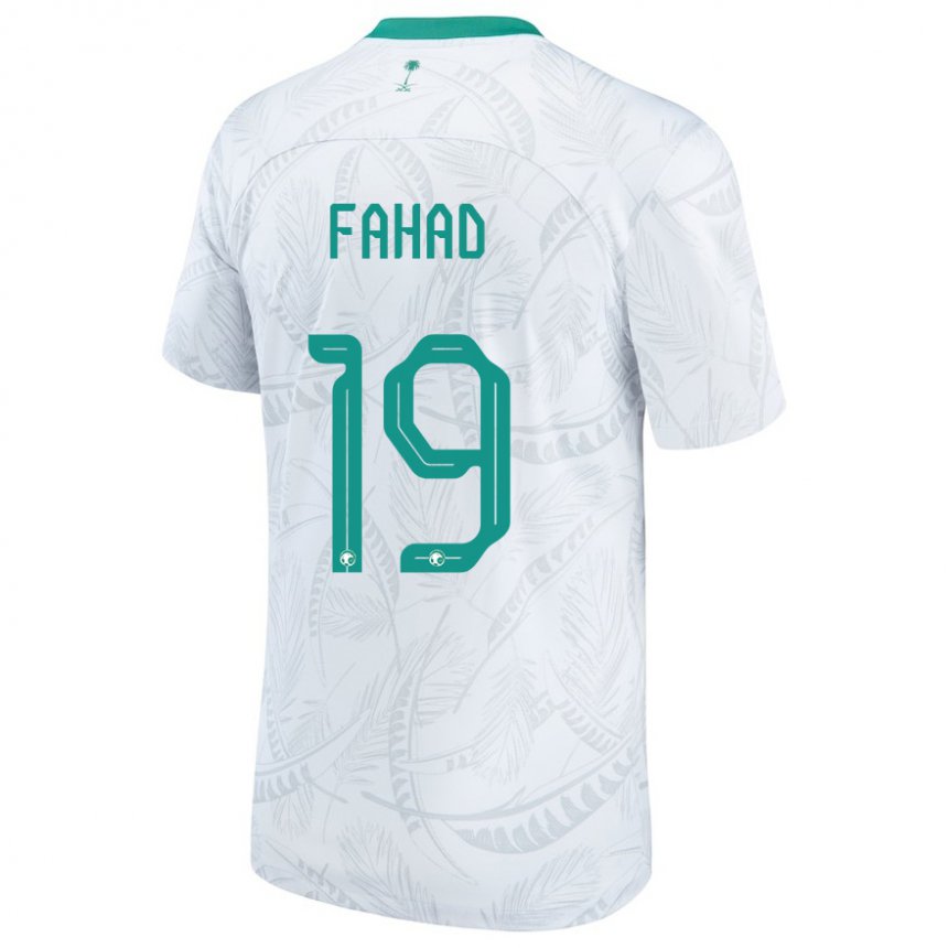 Kinderen Saoedi-arabisch Fahad Al Muwallad #19 Wit Thuisshirt Thuistenue 22-24 T-shirt