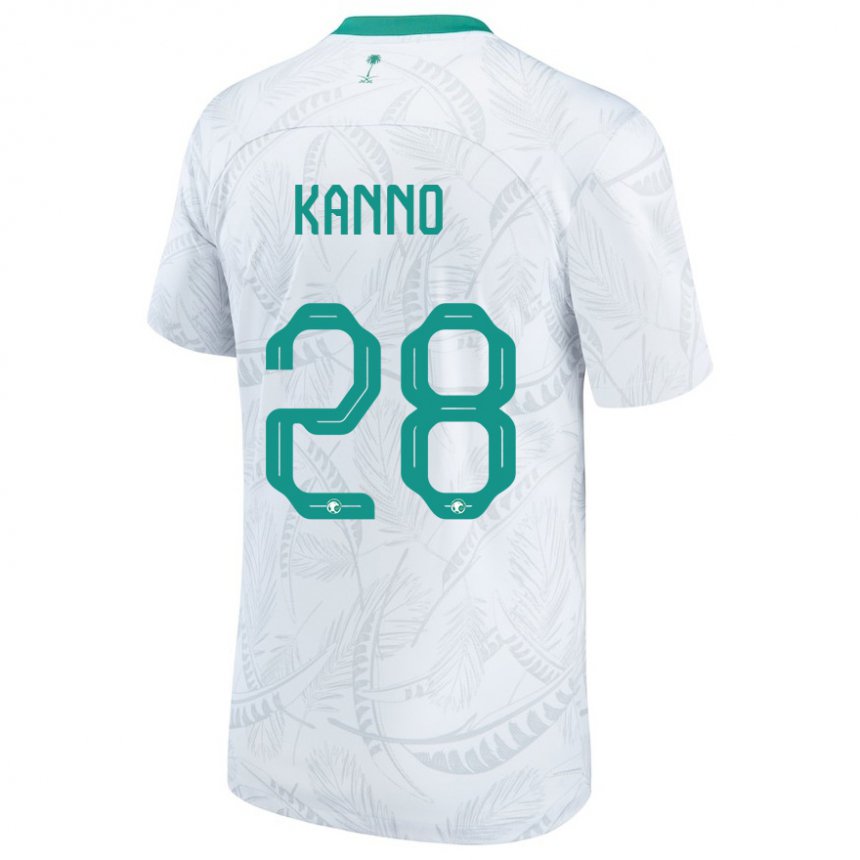 Kinderen Saoedi-arabisch Mohamed Kanno #28 Wit Thuisshirt Thuistenue 22-24 T-shirt