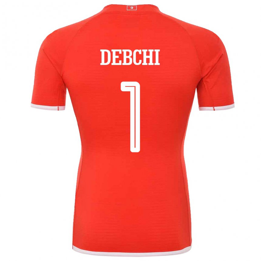 Kinderen Tunesisch Mohamed Sedki Debchi #1 Rood Thuisshirt Thuistenue 22-24 T-shirt