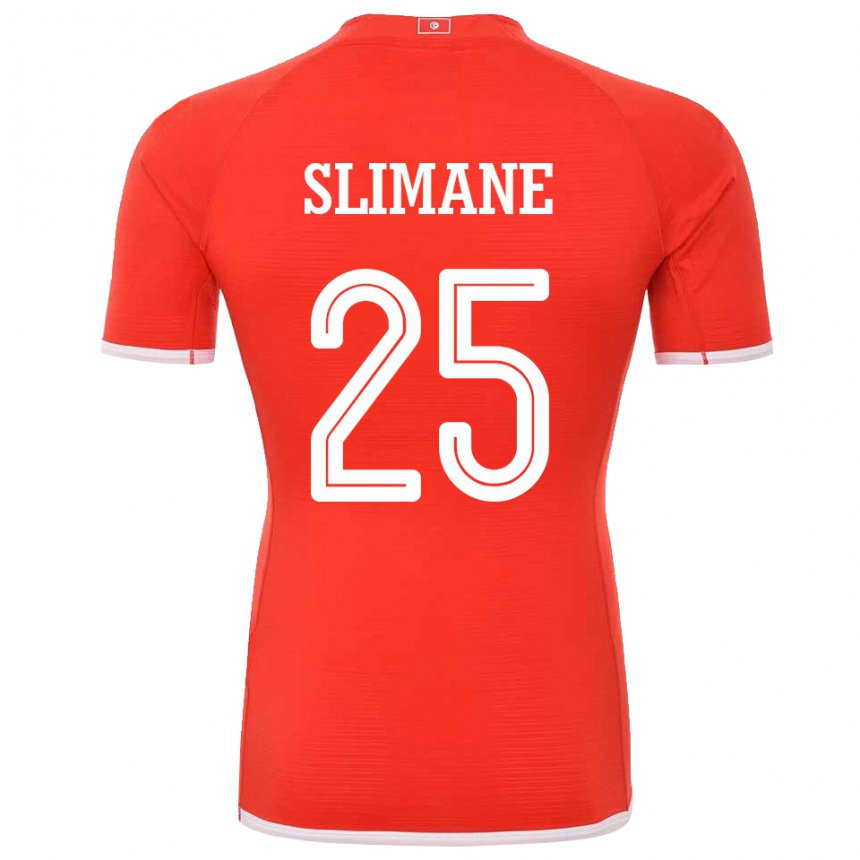 Kinderen Tunesisch Anis Ben Slimane #25 Rood Thuisshirt Thuistenue 22-24 T-shirt