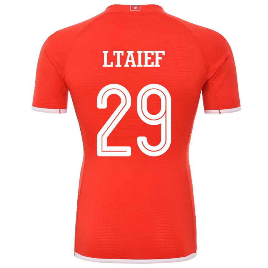 Kinderen Tunesisch Sayfallah Ltaief #29 Rood Thuisshirt Thuistenue 22-24 T-shirt