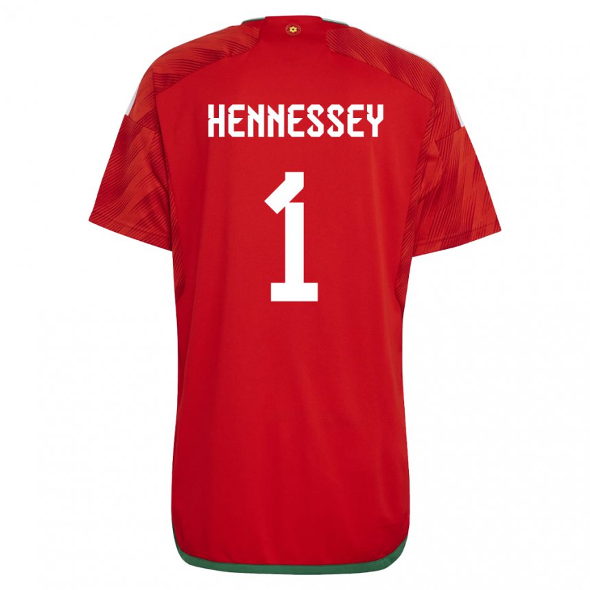 Kinderen Welsh Wayne Hennessey #1 Rood Thuisshirt Thuistenue 22-24 T-shirt