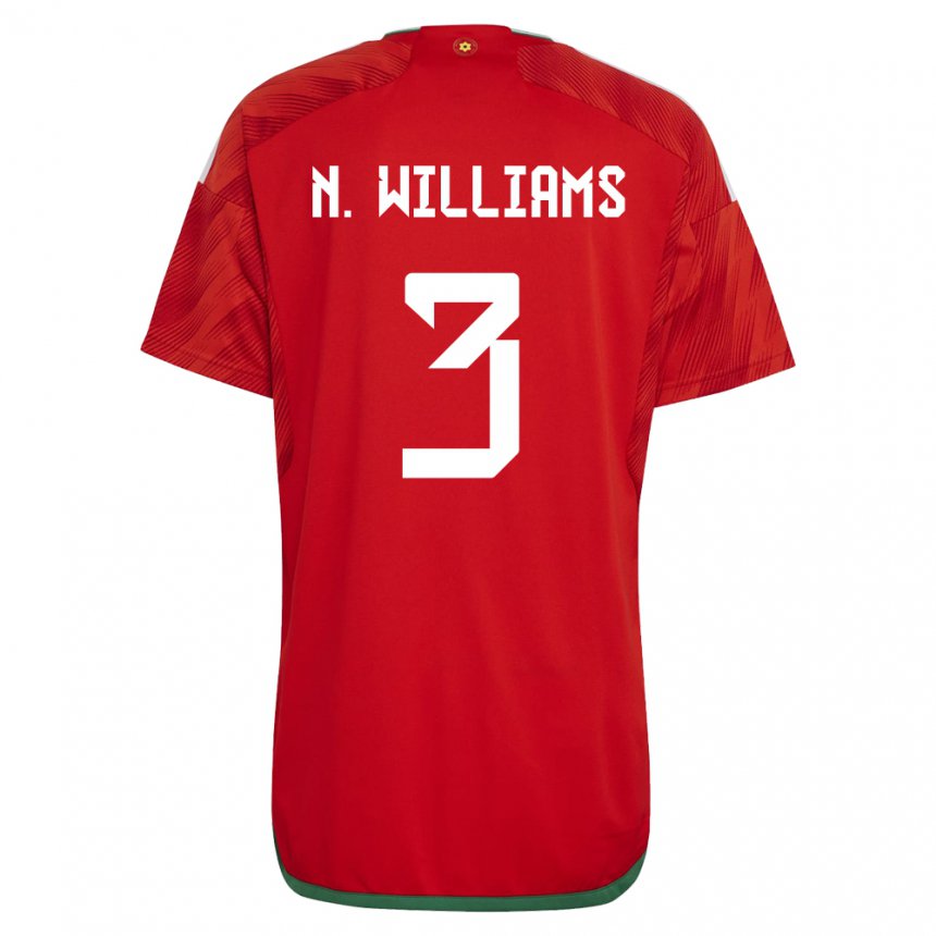 Kinderen Welsh Neco Williams #3 Rood Thuisshirt Thuistenue 22-24 T-shirt