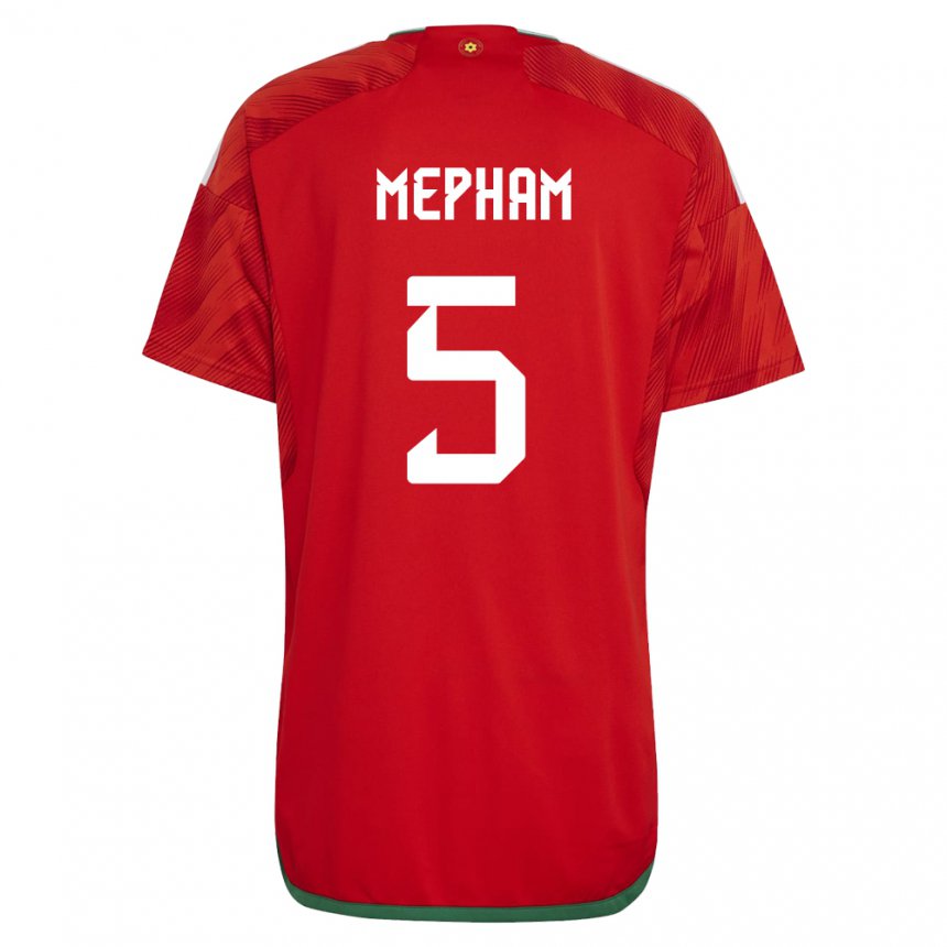 Kinderen Welsh Chris Mepham #5 Rood Thuisshirt Thuistenue 22-24 T-shirt