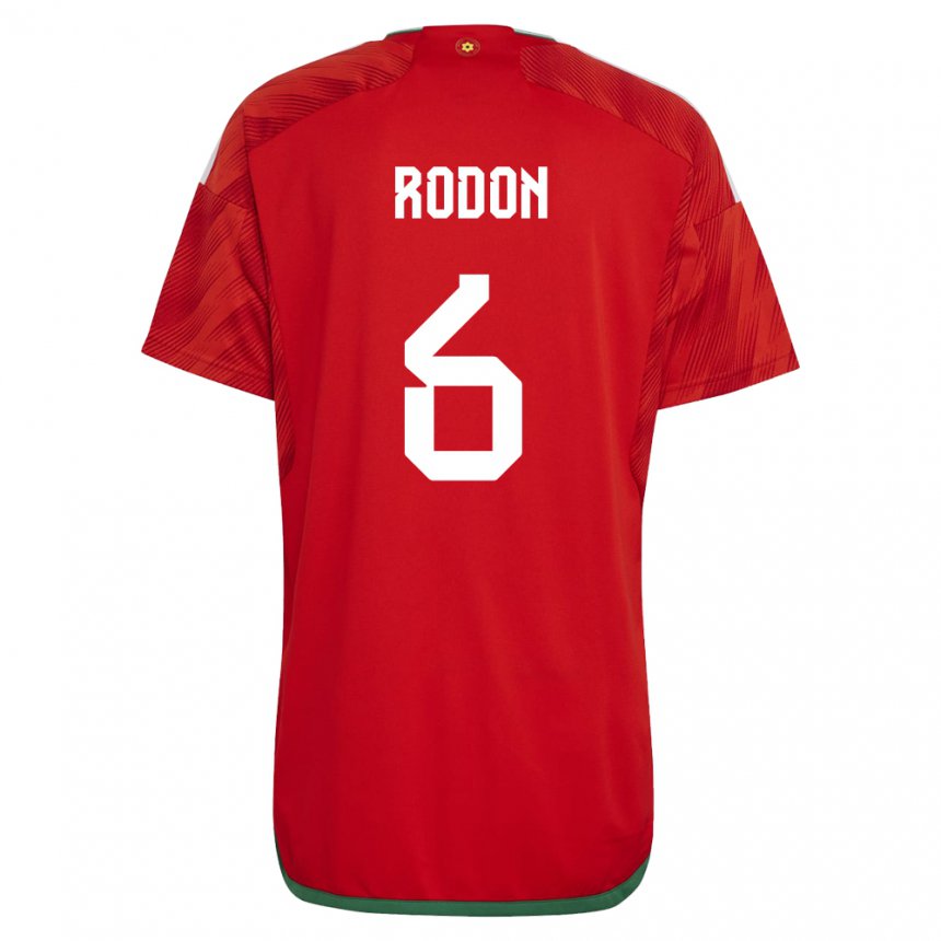 Kinderen Welsh Joe Rodon #6 Rood Thuisshirt Thuistenue 22-24 T-shirt