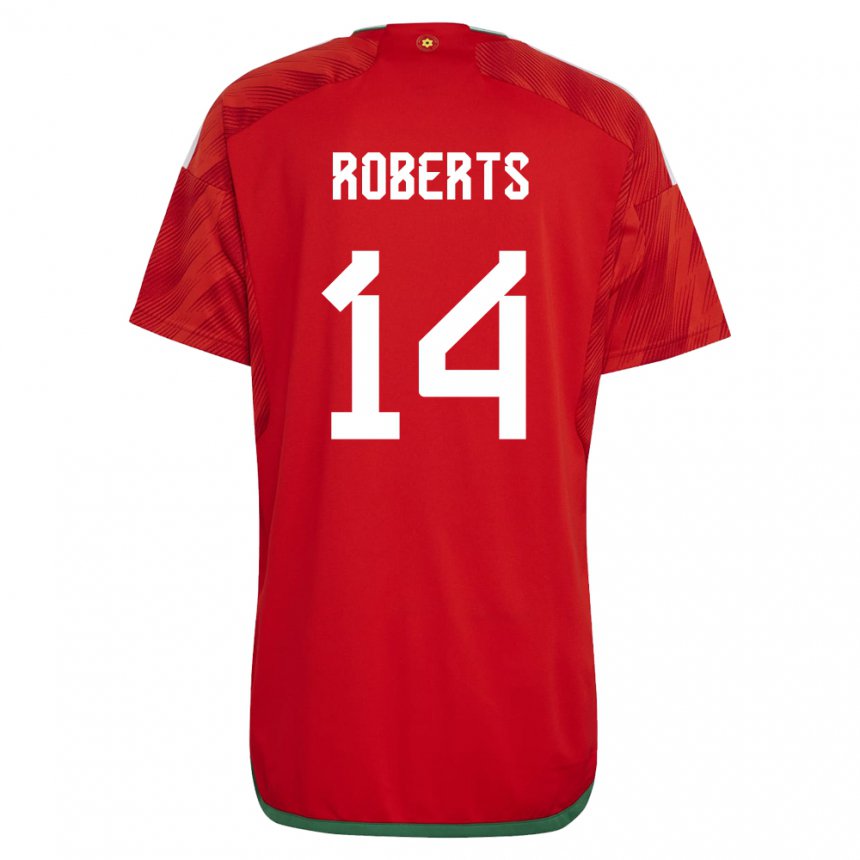 Kinderen Welsh Connor Roberts #14 Rood Thuisshirt Thuistenue 22-24 T-shirt