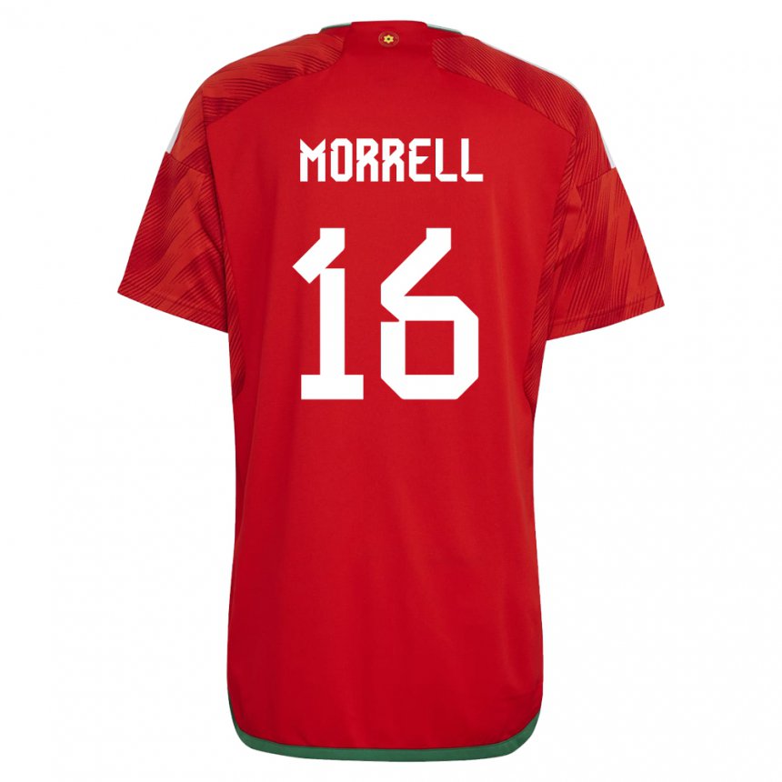 Kinderen Welsh Joe Morrell #16 Rood Thuisshirt Thuistenue 22-24 T-shirt