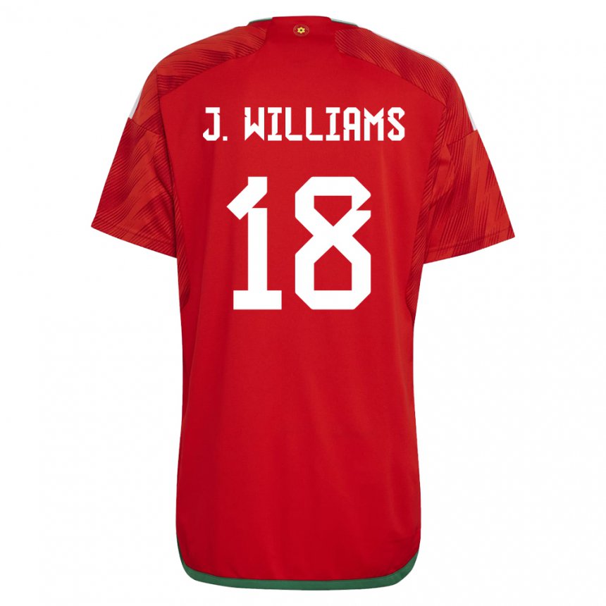 Kinderen Welsh Jonathan Williams #18 Rood Thuisshirt Thuistenue 22-24 T-shirt