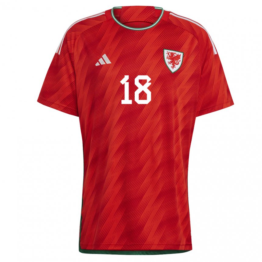 Kinderen Welsh Jonathan Williams #18 Rood Thuisshirt Thuistenue 22-24 T-shirt