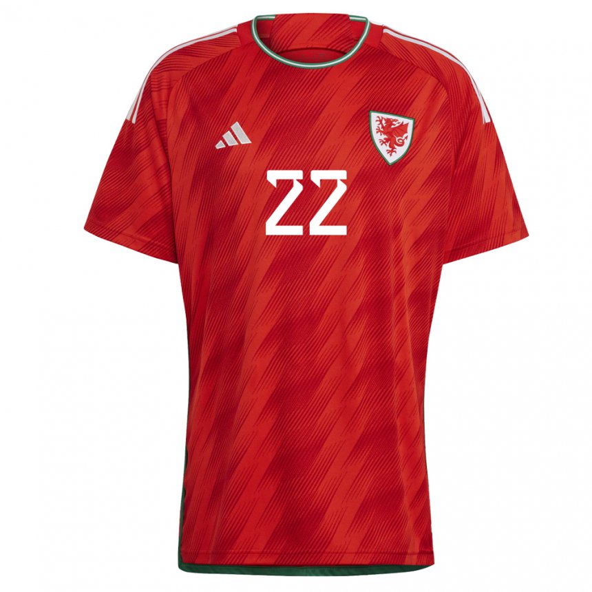 Kinderen Welsh Sorba Thomas #22 Rood Thuisshirt Thuistenue 22-24 T-shirt