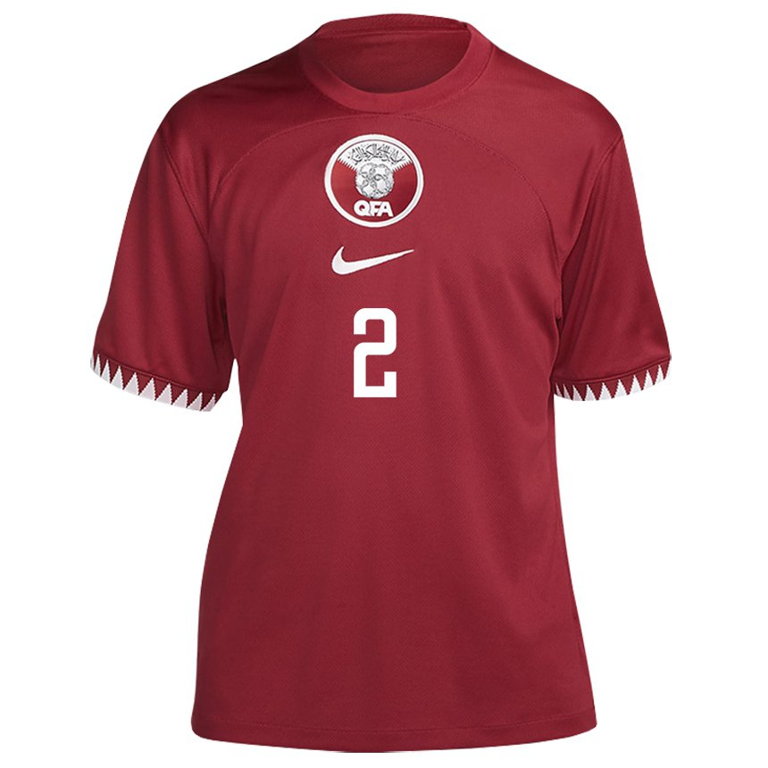 Kinderen Qatarees Ro Ro #2 Kastanjebruin Thuisshirt Thuistenue 22-24 T-shirt