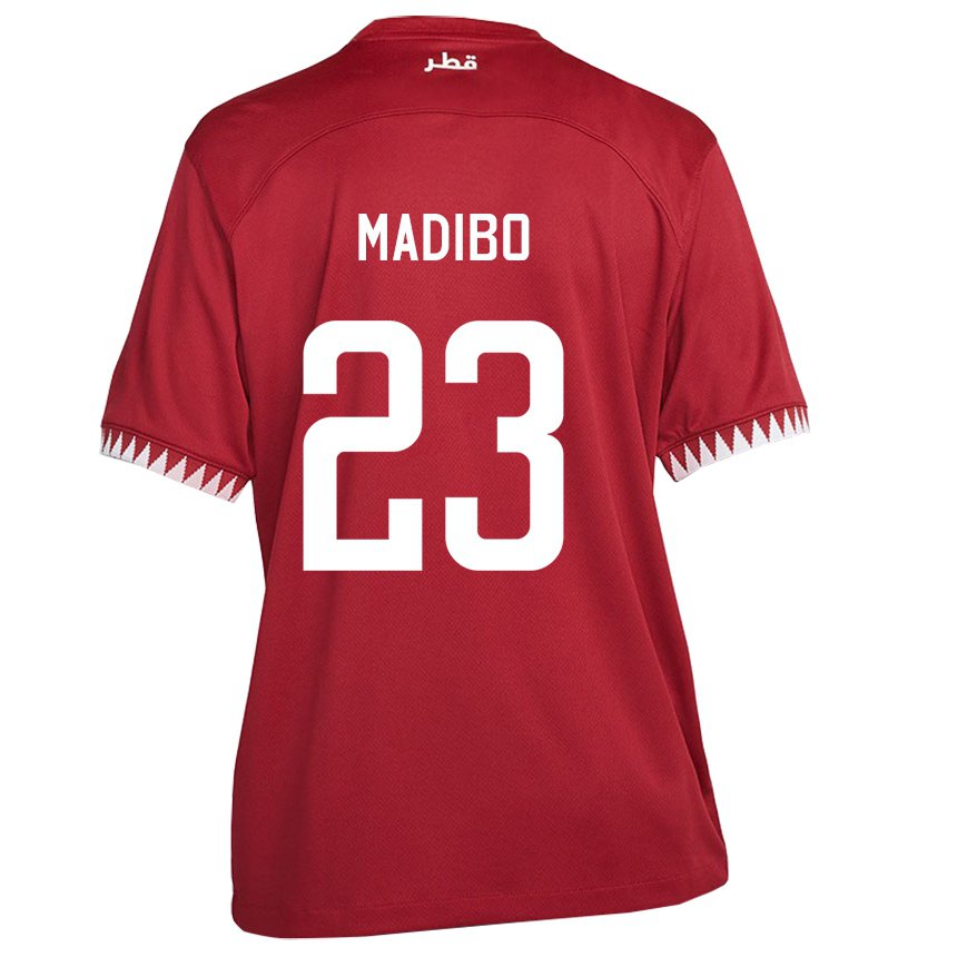 Kinderen Qatarees Assim Madibo #23 Kastanjebruin Thuisshirt Thuistenue 22-24 T-shirt