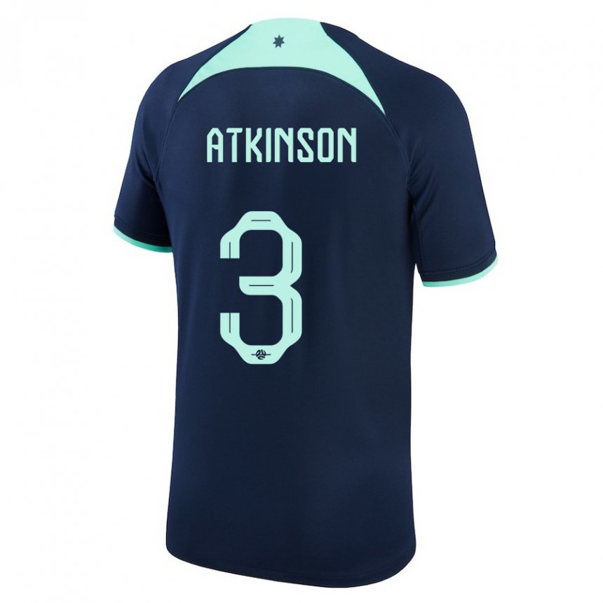 Kinderen Australisch Nathaniel Atkinson #3 Donkerblauw Uitshirt Uittenue 22-24 T-shirt