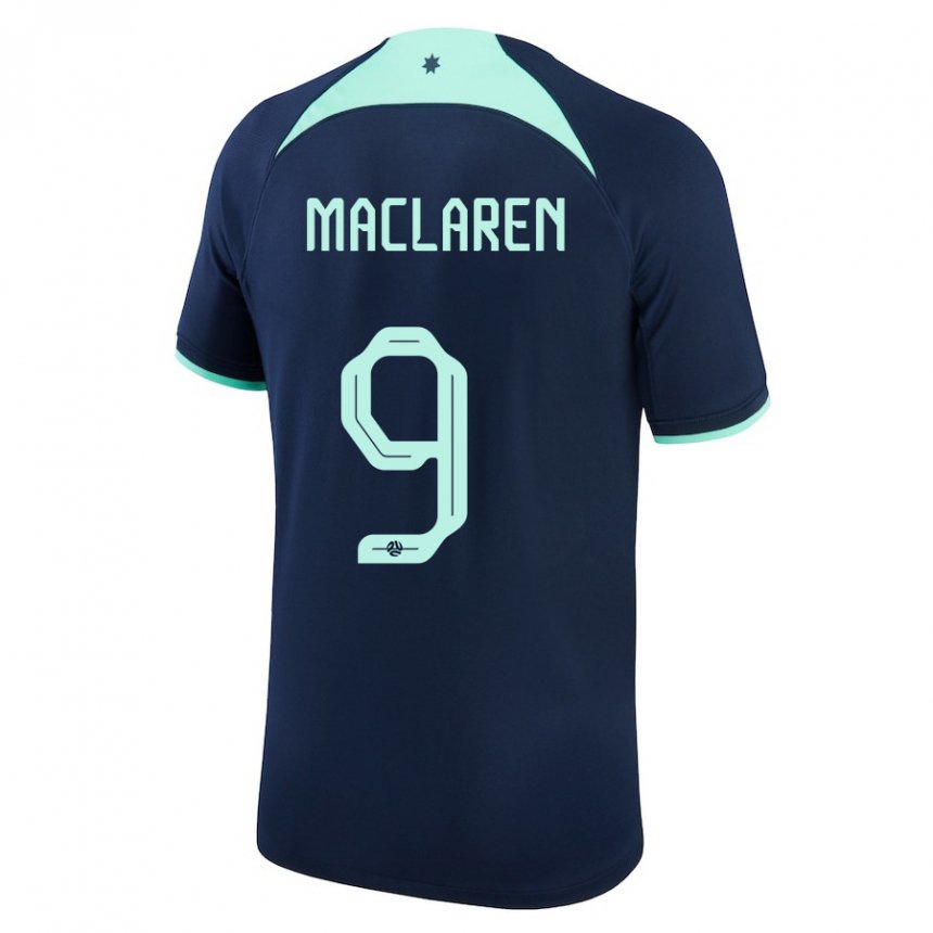 Kinderen Australisch Jamie Maclaren #9 Donkerblauw Uitshirt Uittenue 22-24 T-shirt