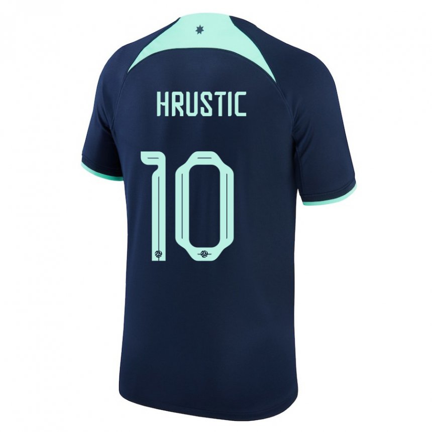 Kinderen Australisch Ajdin Hrustic #10 Donkerblauw Uitshirt Uittenue 22-24 T-shirt