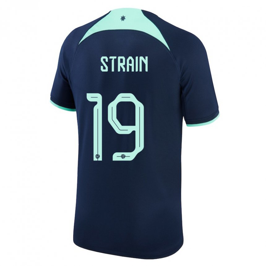 Kinderen Australisch Ryan Strain #19 Donkerblauw Uitshirt Uittenue 22-24 T-shirt