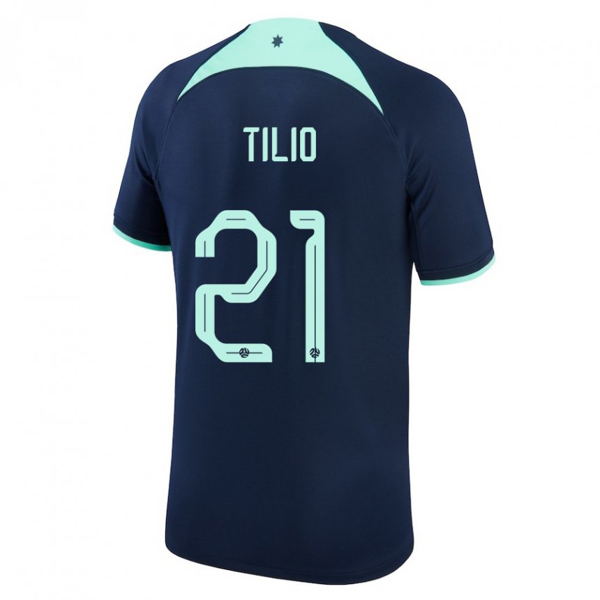 Kinderen Australisch Marco Tilio #21 Donkerblauw Uitshirt Uittenue 22-24 T-shirt