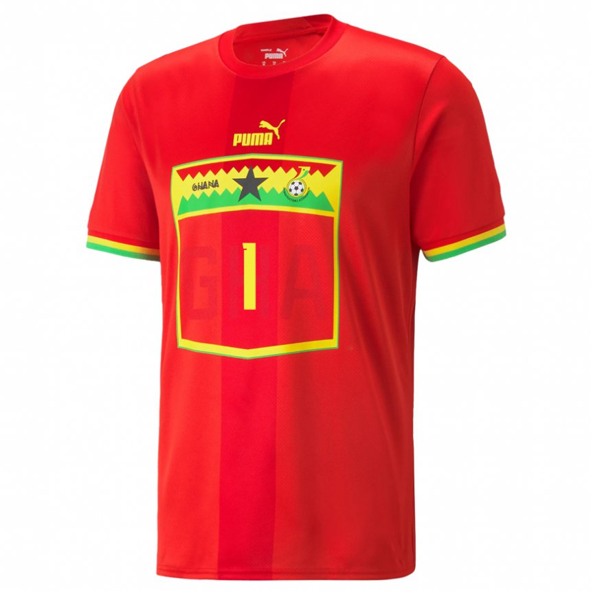 Kinderen Ghanees Richard Ofori #1 Rood Uitshirt Uittenue 22-24 T-shirt