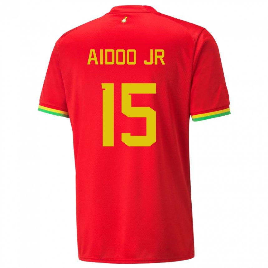 Kinderen Ghanees Joseph Aidoo #15 Rood Uitshirt Uittenue 22-24 T-shirt