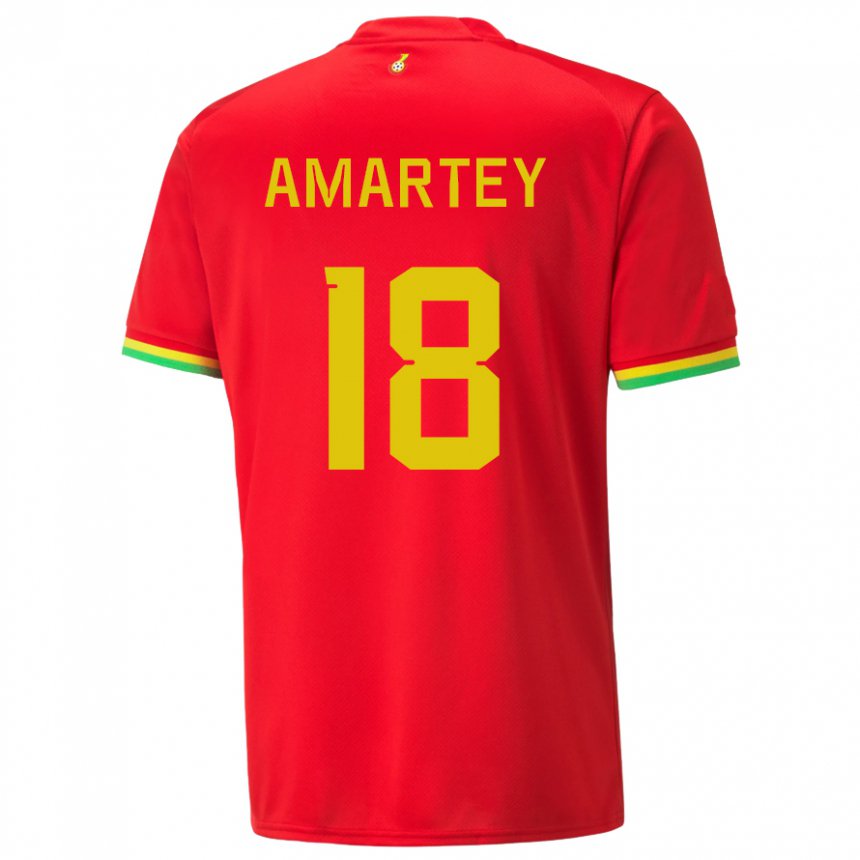 Kinderen Ghanees Daniel Amartey #18 Rood Uitshirt Uittenue 22-24 T-shirt