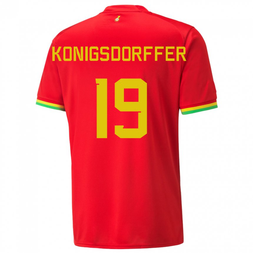 Kinderen Ghanees Ransford-yeboah Konigsdorffer #19 Rood Uitshirt Uittenue 22-24 T-shirt
