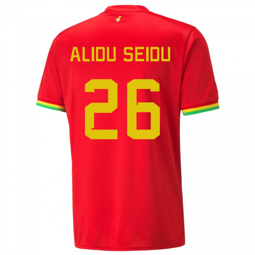 Kinderen Ghanees Alidu Seidu #26 Rood Uitshirt Uittenue 22-24 T-shirt