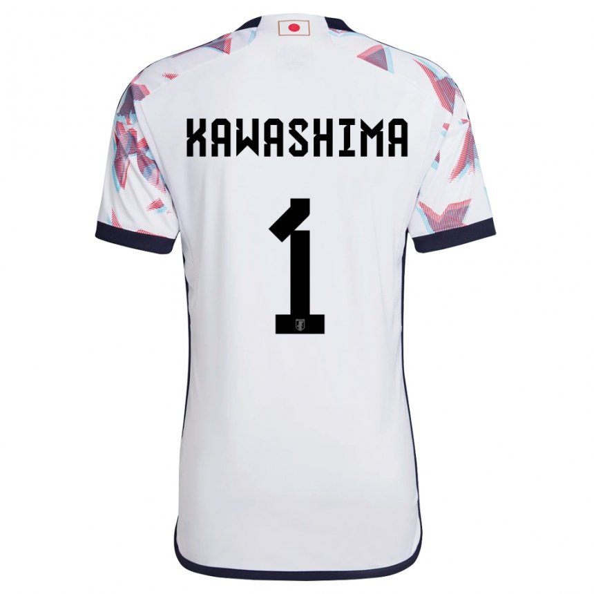 Kinderen Japans Eiji Kawashima #1 Wit Uitshirt Uittenue 22-24 T-shirt