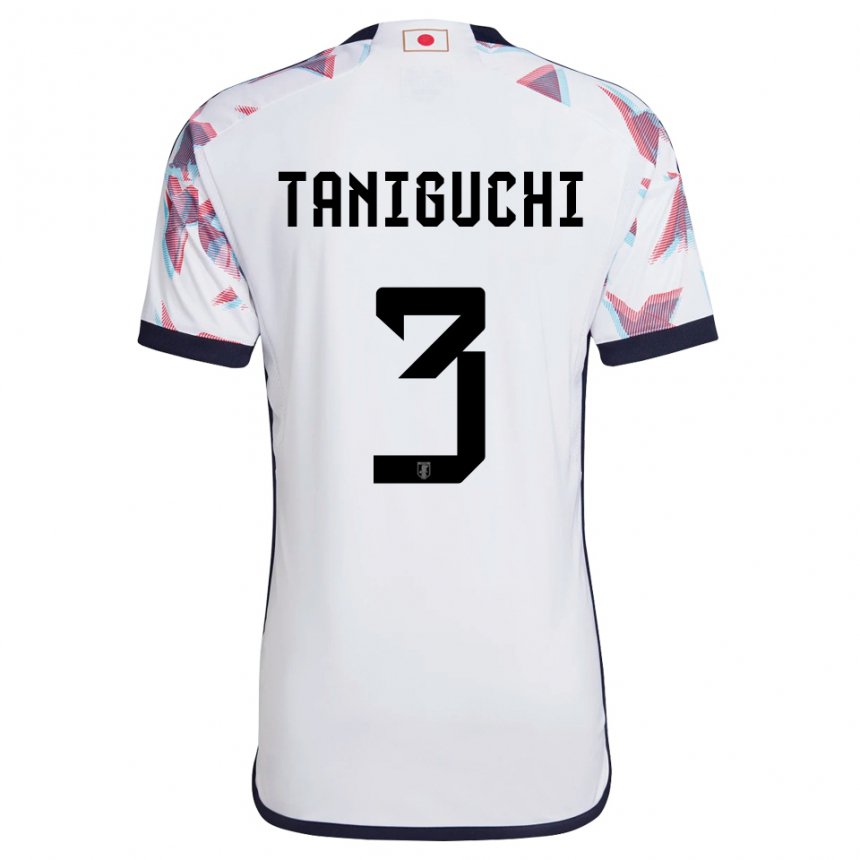 Kinderen Japans Shogo Taniguchi #3 Wit Uitshirt Uittenue 22-24 T-shirt