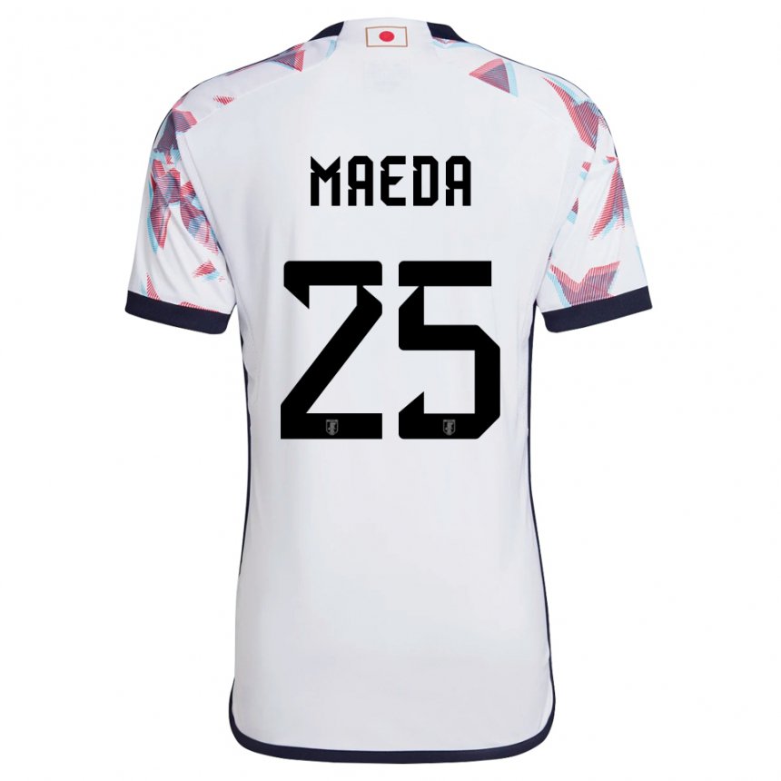 Kinderen Japans Daizen Maeda #25 Wit Uitshirt Uittenue 22-24 T-shirt