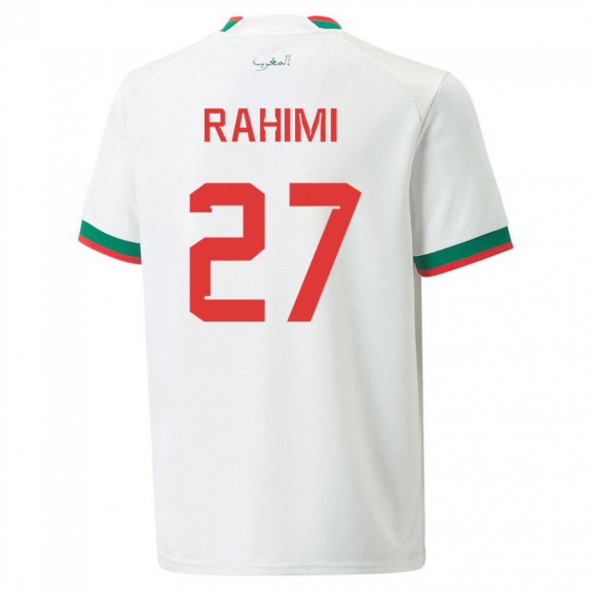 Kinderen Marokkaans Soufiane Rahimi #27 Wit Uitshirt Uittenue 22-24 T-shirt