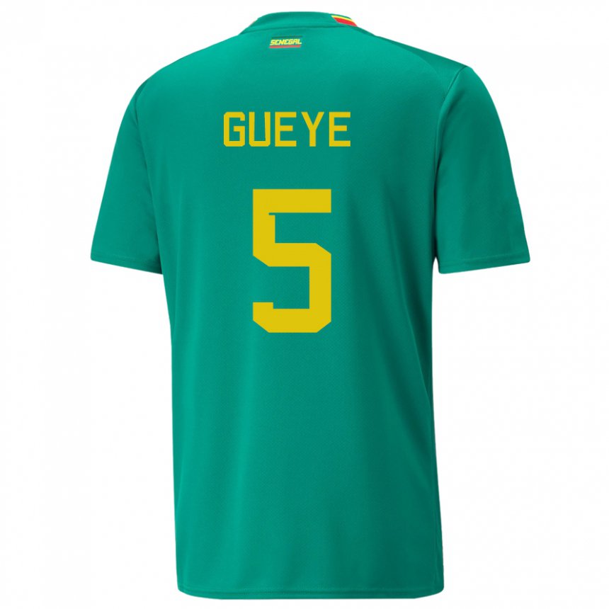Kinderen Senegalees Idrissa Gueye #5 Groente Uitshirt Uittenue 22-24 T-shirt